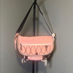 NWT Free People Movement Playoff Sherpa Messenger Bag - pink/coral